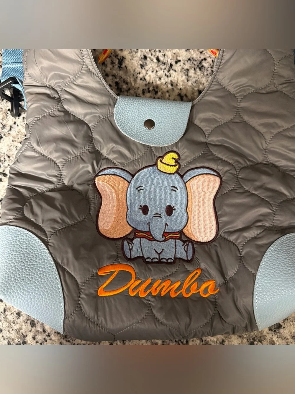 Dumbo Lightweight 2-way eco-bag tote bag with shoulder strap, embroidered